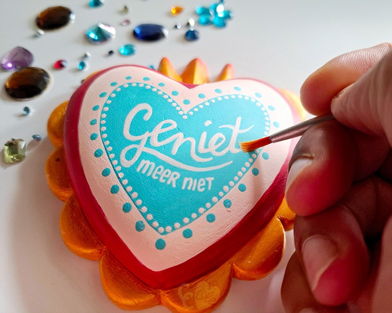 hart wordt beschildert